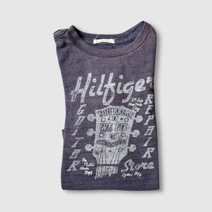 Tommy Hilfiger Blue Short Sleeve Tee Graphic Design